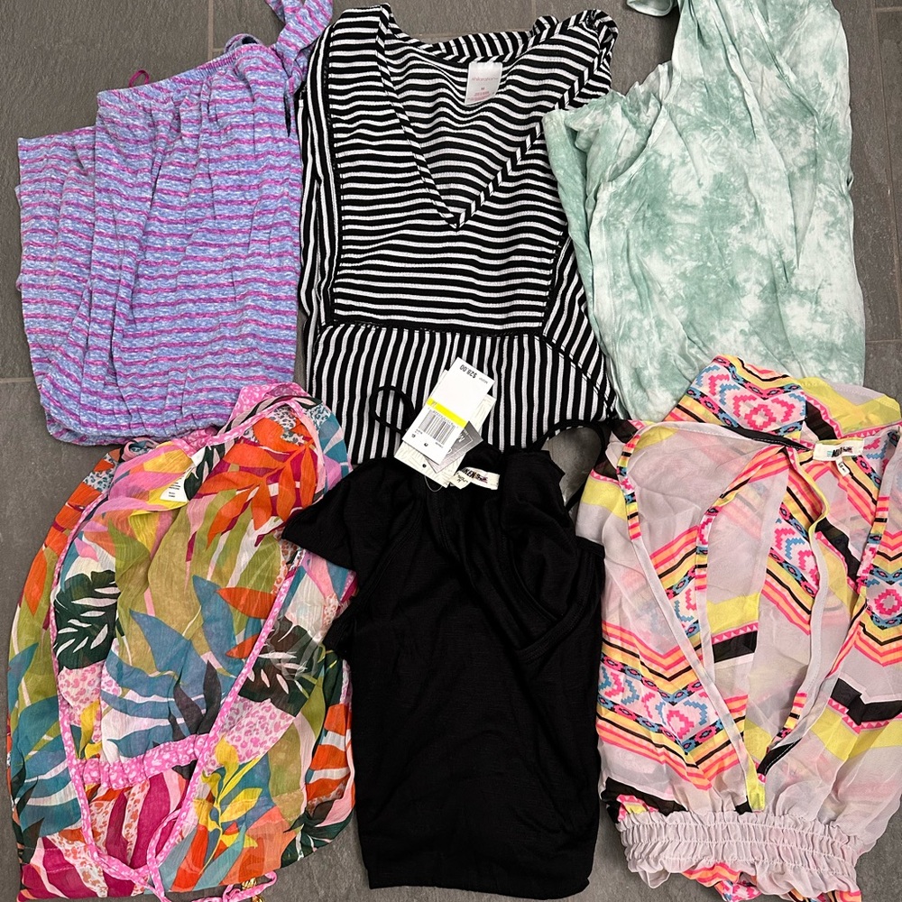 6 Women’s Swim Bathing Suit Cover Ups- NEW with & without tags. Size MEDIUM